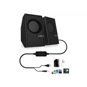 Conceptronic BJORN 2.0-Kanal-Computerlautsprecher mit Bluetooth, 6 W