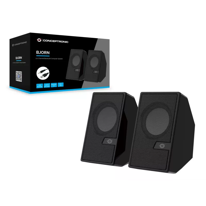 Conceptronic BJORN 2.0-Kanal-Computerlautsprecher mit Bluetooth, 6 W