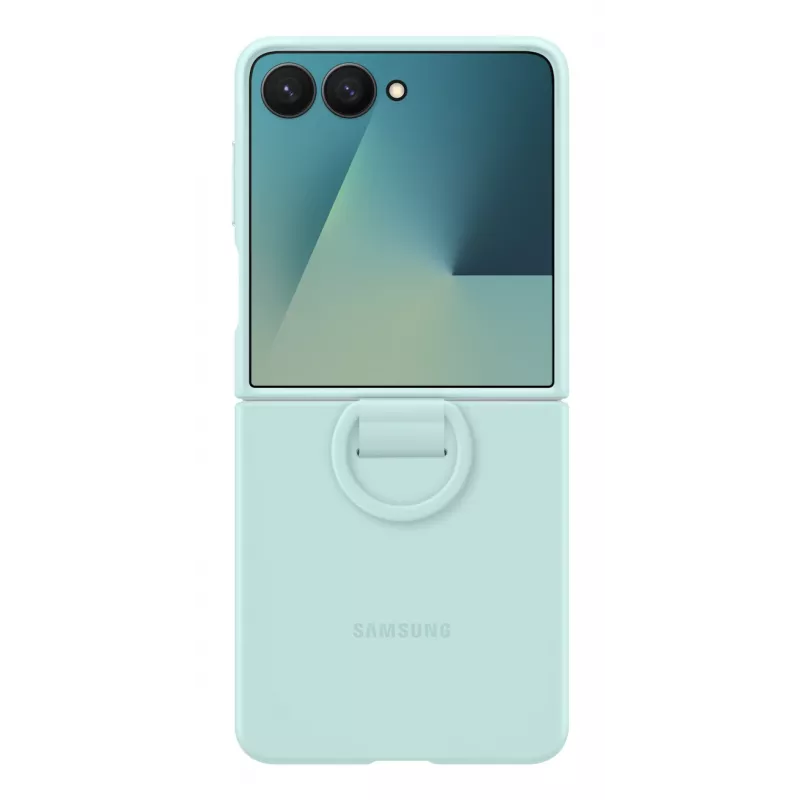 Samsung Ring Case (Silikon) für Galaxy Z Flip7, Cover, Samsung, Galaxy Z Flip7, 17,5 cm (6,9 Zoll), Minzfarbe