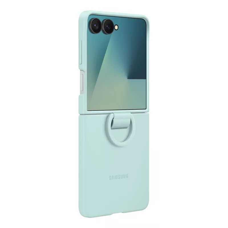 Samsung Ring Case (Silikon) für Galaxy Z Flip7, Cover, Samsung, Galaxy Z Flip7, 17,5 cm (6,9 Zoll), Minzfarbe