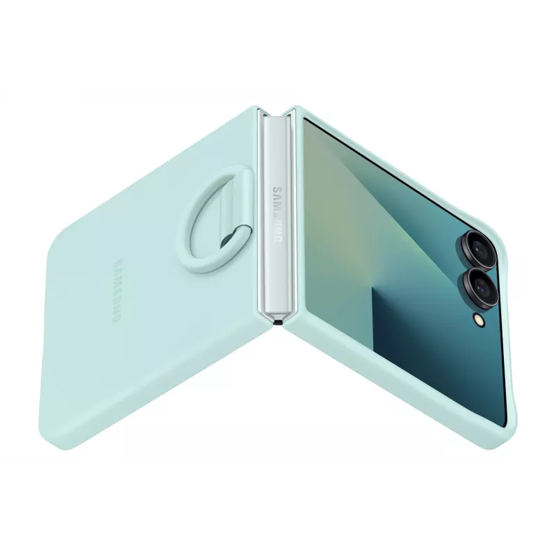 Samsung Ring Case (Silikon) für Galaxy Z Flip7, Cover, Samsung, Galaxy Z Flip7, 17,5 cm (6,9 Zoll), Minzfarbe