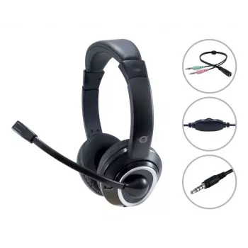 Conceptronic POLONA02BA Kopfhörer/Headset Kabelgebunden Kopfband Gaming Schwarz