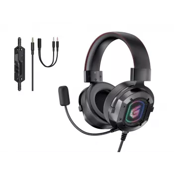 Conceptronic ATHAN Stereo Sound Gaming Headset, Kabelgebunden, 20 - 20000 Hz, Gaming, 477 g, Headset, Schwarz