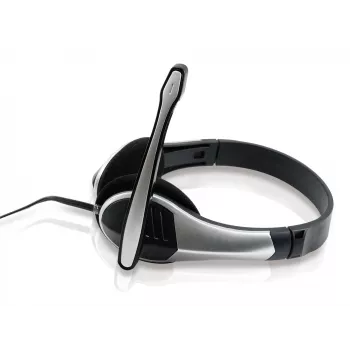 Conceptronic Allround Stereo-Headset, Kabelgebunden, 20 - 22000 Hz, Büro/Callcenter, 111 g, Headset, Schwarz, Silber
