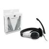 Conceptronic Allround Stereo-Headset, Kabelgebunden, 20 - 22000 Hz, Büro/Callcenter, 111 g, Headset, Schwarz, Silber