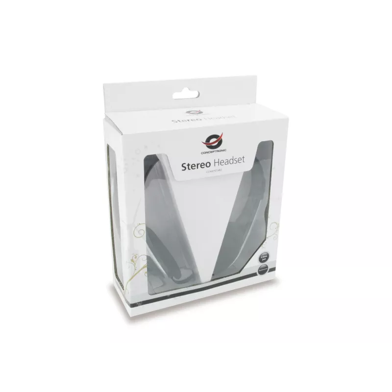 Conceptronic Allround Stereo-Headset, Kabelgebunden, 20 - 22000 Hz, Büro/Callcenter, 111 g, Headset, Schwarz, Silber