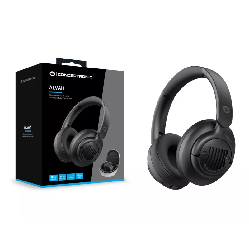 Conceptronic Bluetooth Stereo Headset mit aktiver Geräuschunterdrückung