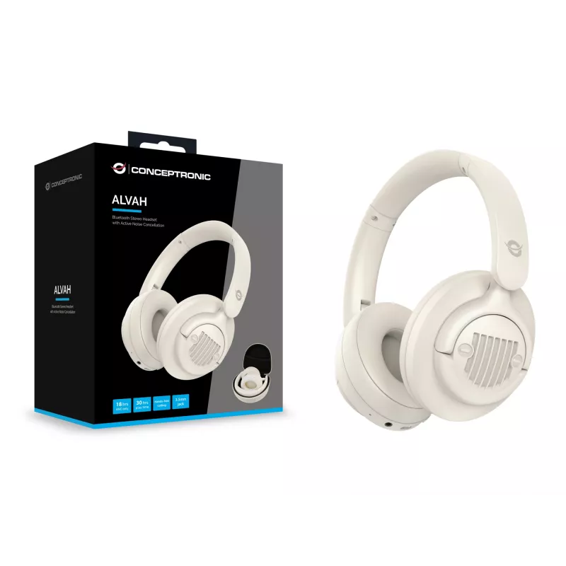 Conceptronic ALVAH02C Bluetooth Stereo Headset mit aktiver Geräuschunterdrückung