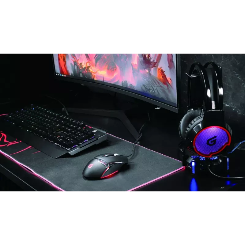 Conceptronic DJEBBEL 8, Gaming-USB-Maus, 8 programmierbare Tasten, 4000 DPI