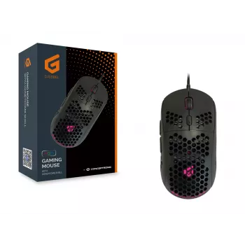 Conceptronic DJEBBEL 6D Gaming-Maus mit Wabenstruktur, 6400 DPI