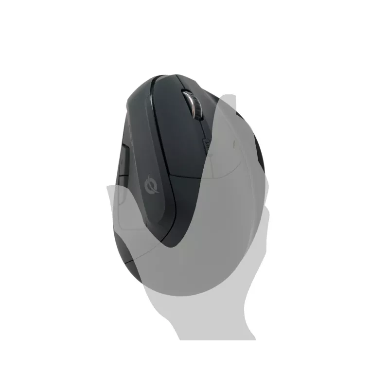 Conceptronic LORCAN ERGO 6-Tasten Ergonomische Bluetooth-Maus, Rechtshänder, Vertikales Design, Optisch, Bluetooth, 1600 DPI, Schwarz