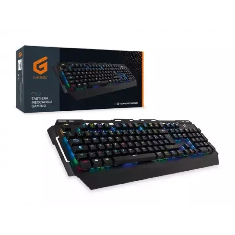 Conceptronic KRONIC Mechanische Gaming-Tastatur, RGB, Italienisches Layout