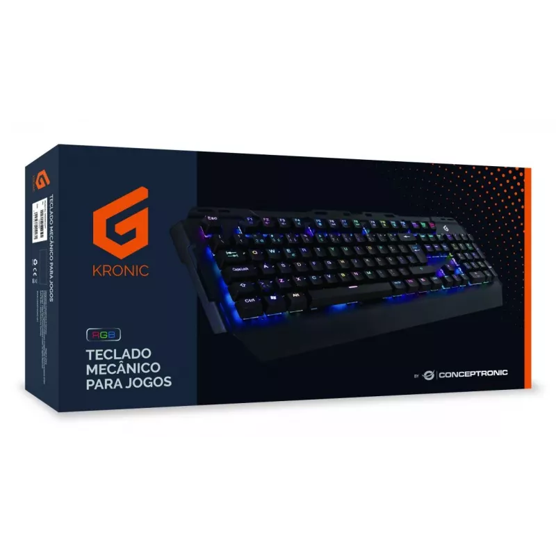 Conceptronic KRONIC Mechanische Gaming-Tastatur, RGB, Portugiesisches Layout