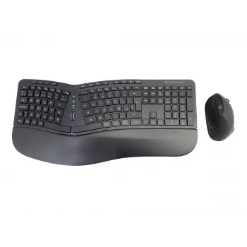 Conceptronic ORAZIO ERGO Kabelloses ergonomisches Tastatur- und Maus-Set, spanisches Layout