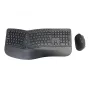 Conceptronic ORAZIO ERGO Kabelloses ergonomisches Tastatur- und Maus-Set, spanisches Layout