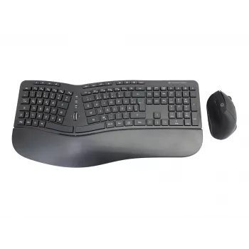 Conceptronic ORAZIO ERGO Kabelloses ergonomisches Tastatur- und Maus-Set, deutsches Layout