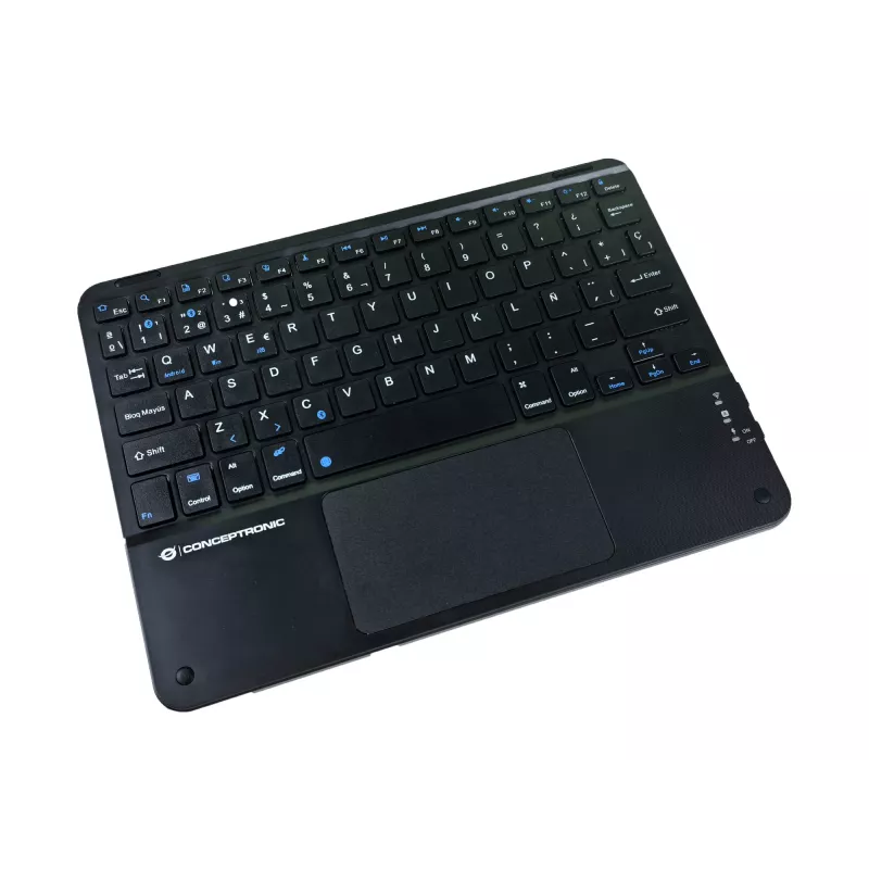 Conceptronic TOBIN01BES 10-Zoll Bluetooth Touchpad-Tastatur, QWERTY Spanisch