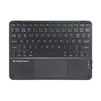 Conceptronic TOBIN01BPT 10-Zoll Bluetooth Touchpad-Tastatur, QWERTY Portugiesisch