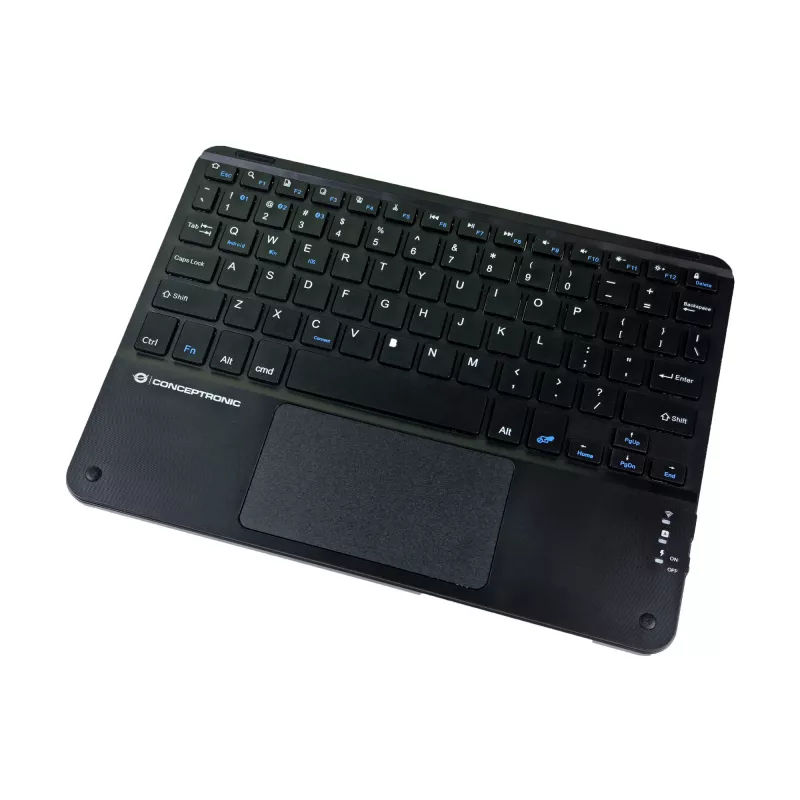 Conceptronic TOBIN01BUS 10-Zoll Bluetooth Touchpad-Tastatur, QWERTZ EN (US)