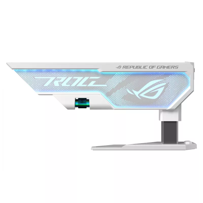 Grafikkartenhalter ASUS ROG Herculx Universal Weiß – 0,5 m Länge, unterstützt 1 GPU, mehrfarbige Beleuchtung