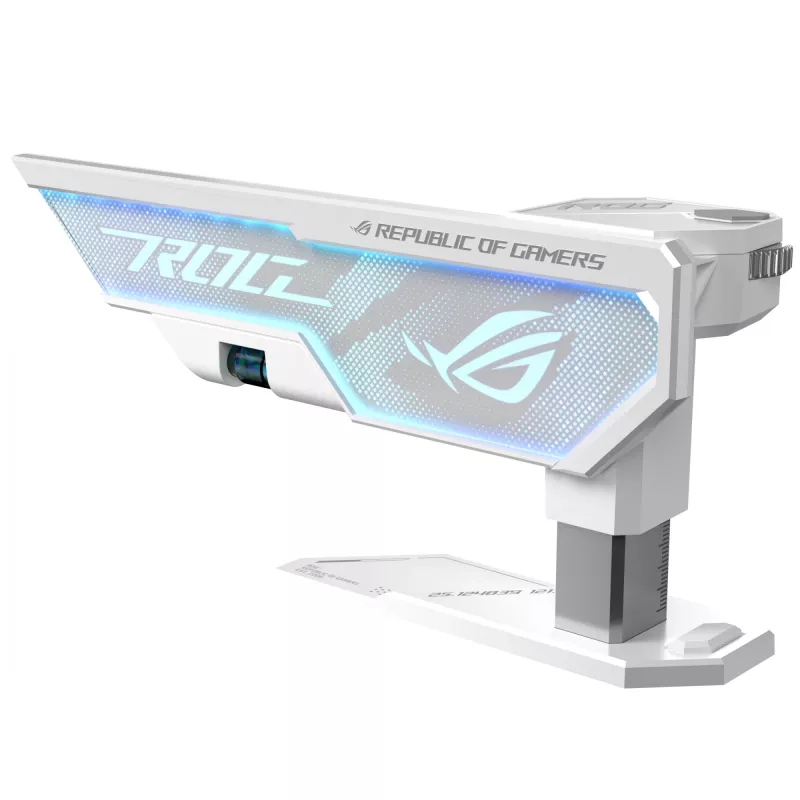 Grafikkartenhalter ASUS ROG Herculx Universal Weiß – 0,5 m Länge, unterstützt 1 GPU, mehrfarbige Beleuchtung