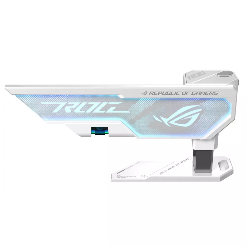 Grafikkartenhalter ASUS ROG Herculx Universal Weiß – 0,5 m Länge, unterstützt 1 GPU, mehrfarbige Beleuchtung