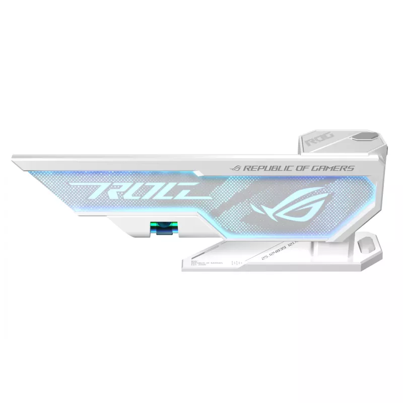 Grafikkartenhalter ASUS ROG Herculx Universal Weiß – 0,5 m Länge, unterstützt 1 GPU, mehrfarbige Beleuchtung