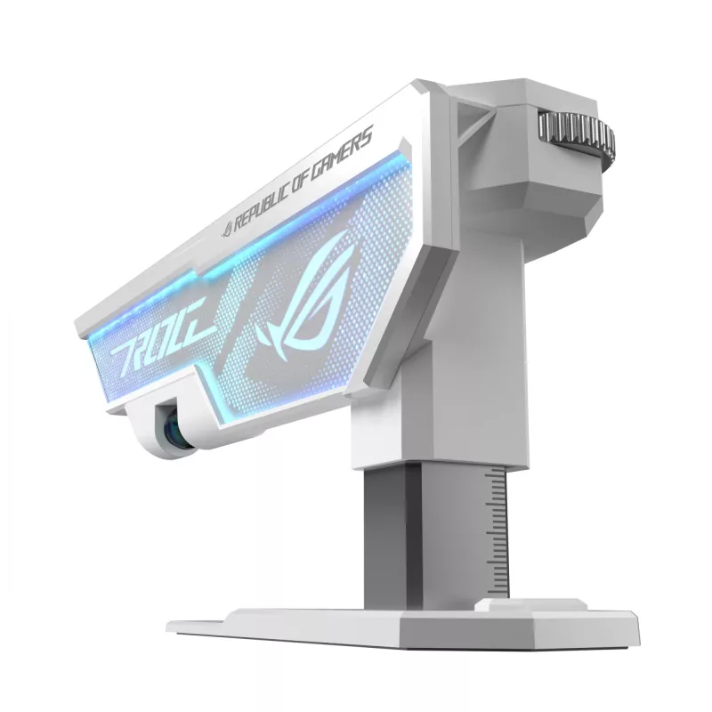 Grafikkartenhalter ASUS ROG Herculx Universal Weiß – 0,5 m Länge, unterstützt 1 GPU, mehrfarbige Beleuchtung
