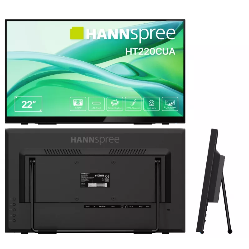 Hannspree HT220CUA Computer-Monitor 54,5 cm (21,4 Zoll) 1920 x 1080 Pixel Full HD LED Touchscreen Schwarz