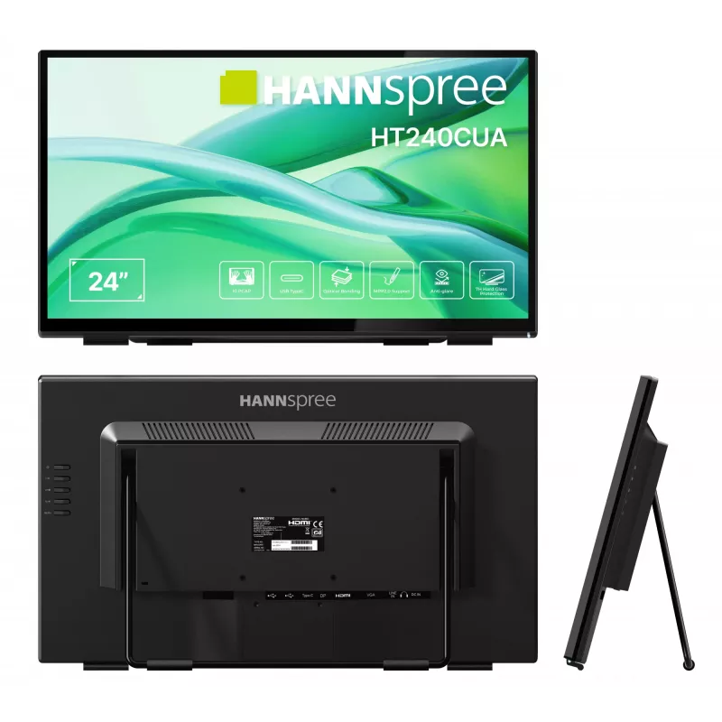 Hannspree HT240CUA Computermonitor 60,5 cm (23,8 Zoll) 1920 x 1080 Pixel Full HD LED Touchscreen Schwarz