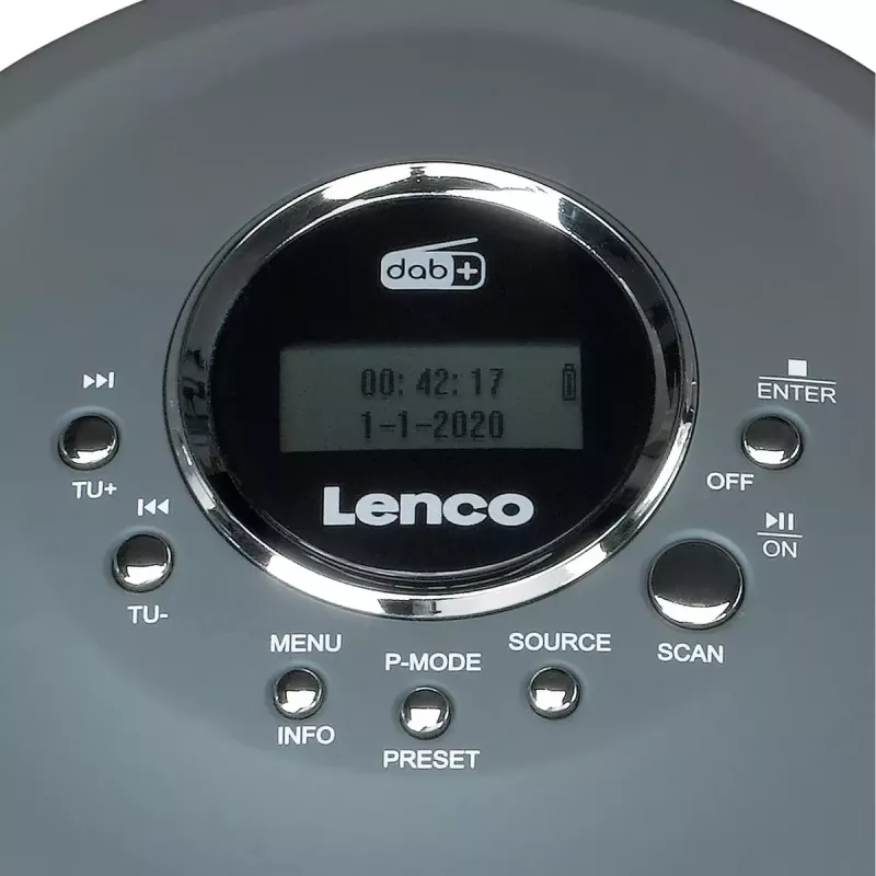 Persönlicher CD-Player Lenco CD-400GY Anthrazit MP3-Unterstützung Stoßfest 40s