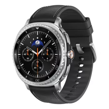 Samsung Galaxy Watch8 Classic 46mm Schwarz Bluetooth/WLAN Hybrid-Eco-Lederband S/M/L (SM-L500NZKADBT)