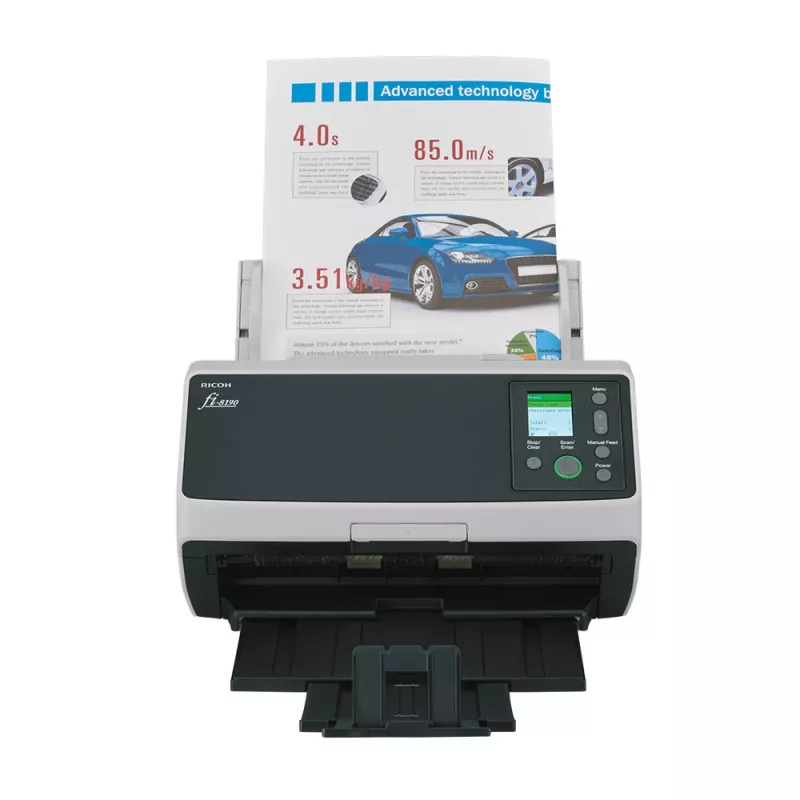 Ricoh fi-8190 ADF + Einzelblatteinzug Scanner 600 x 600 DPI A4 Schwarz, Grau