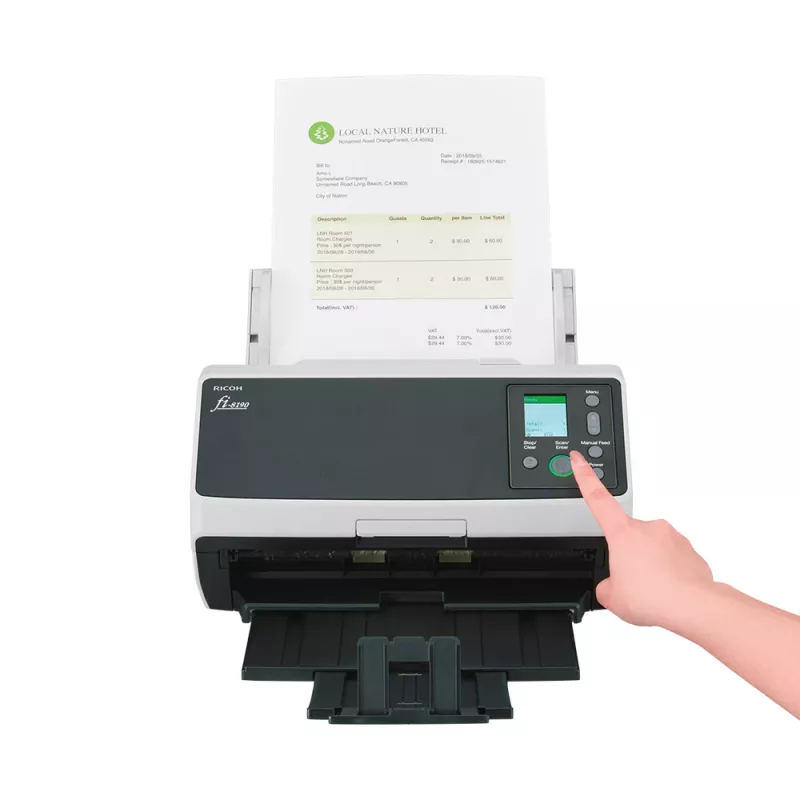 Ricoh fi-8190 ADF + Einzelblatteinzug Scanner 600 x 600 DPI A4 Schwarz, Grau
