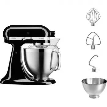 KitchenAid food processor Artisan 5KSM185PS — 4.8 L stainless steel bowl, 300 W, 10 speeds, Schwarz