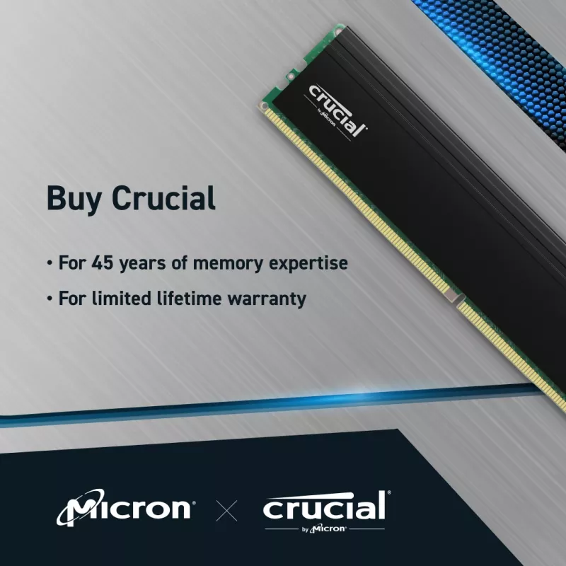 Crucial Pro 32GB DDR4-3200 CL22 UDIMM Desktop-Arbeitsspeicher (CP32G4DFRA32A)