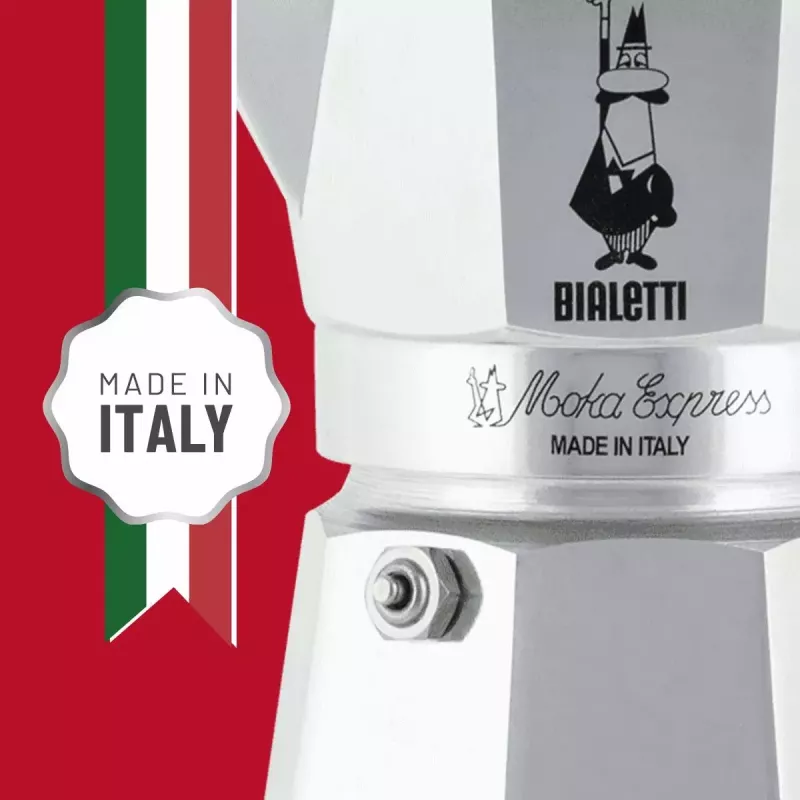 Moka-Kanne BIALETTI Moka Express 0,2 l Aluminium schwarz — 3 Tassen (200 ml), nicht für Induktion