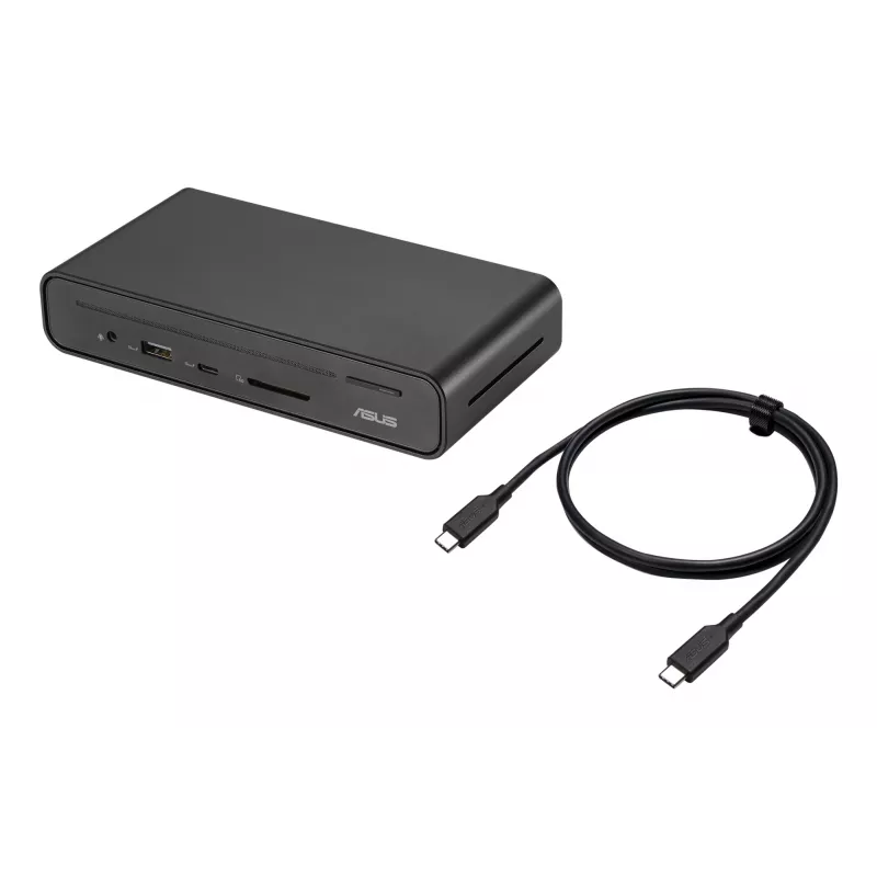 ASUS Triple Display USB-C Dock Duo DC301 Kabelgebunden Schwarz