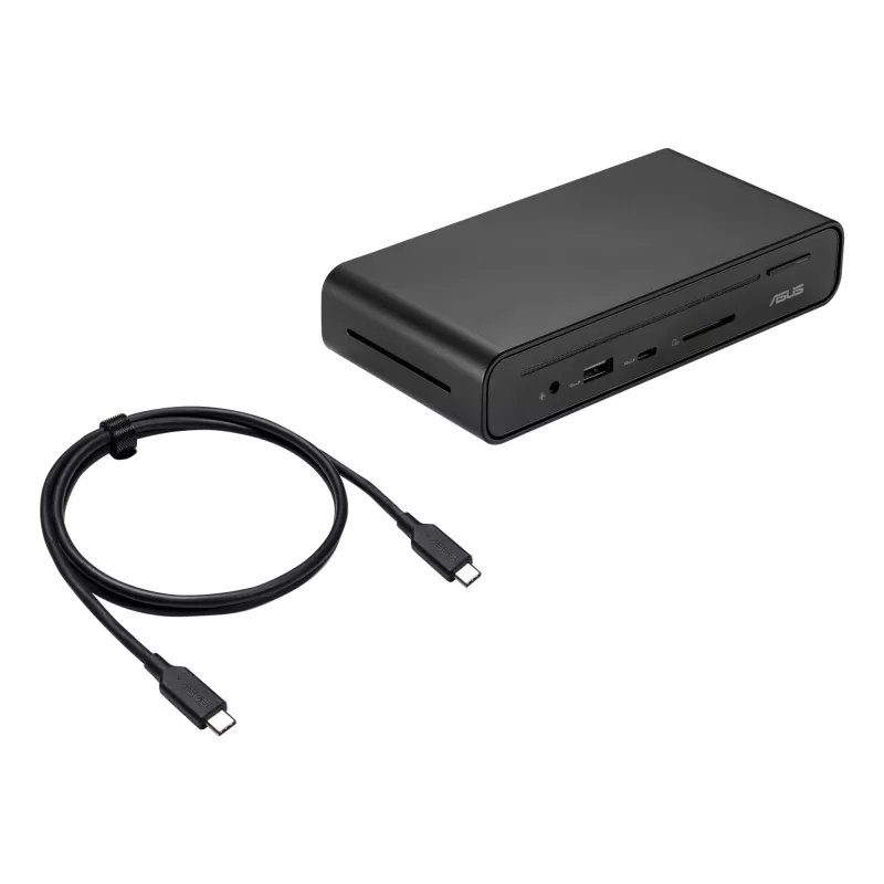 ASUS Triple Display USB-C Dock Duo DC301 Kabelgebunden Schwarz