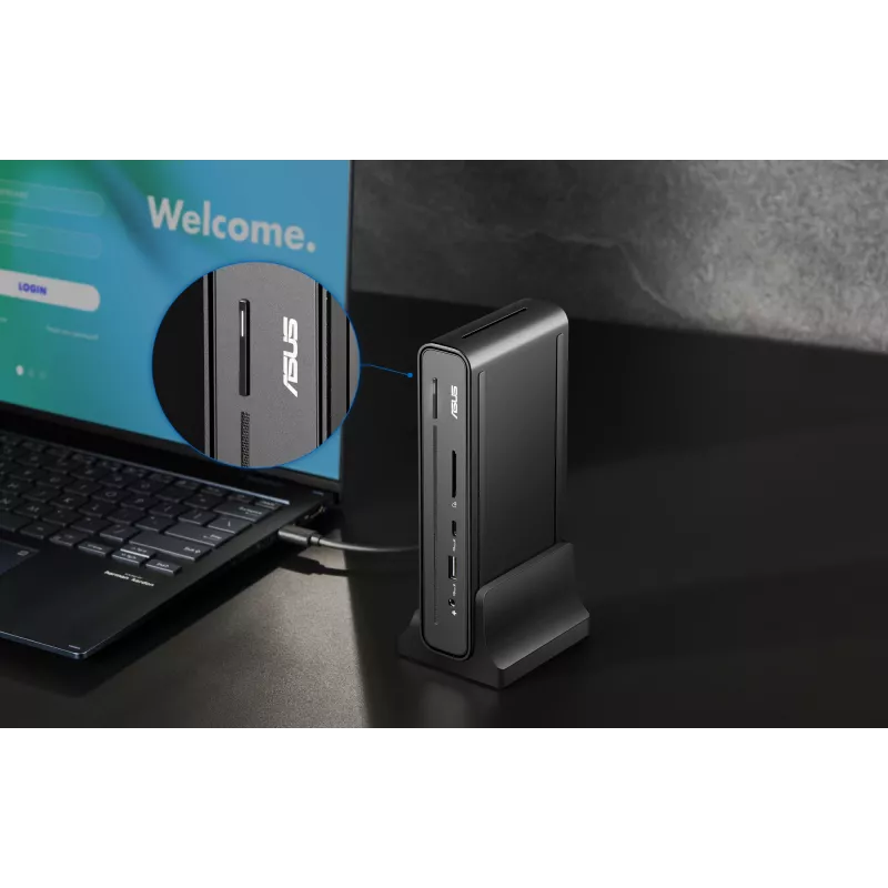 ASUS Triple Display USB-C Dock Duo DC301 Kabelgebunden Schwarz