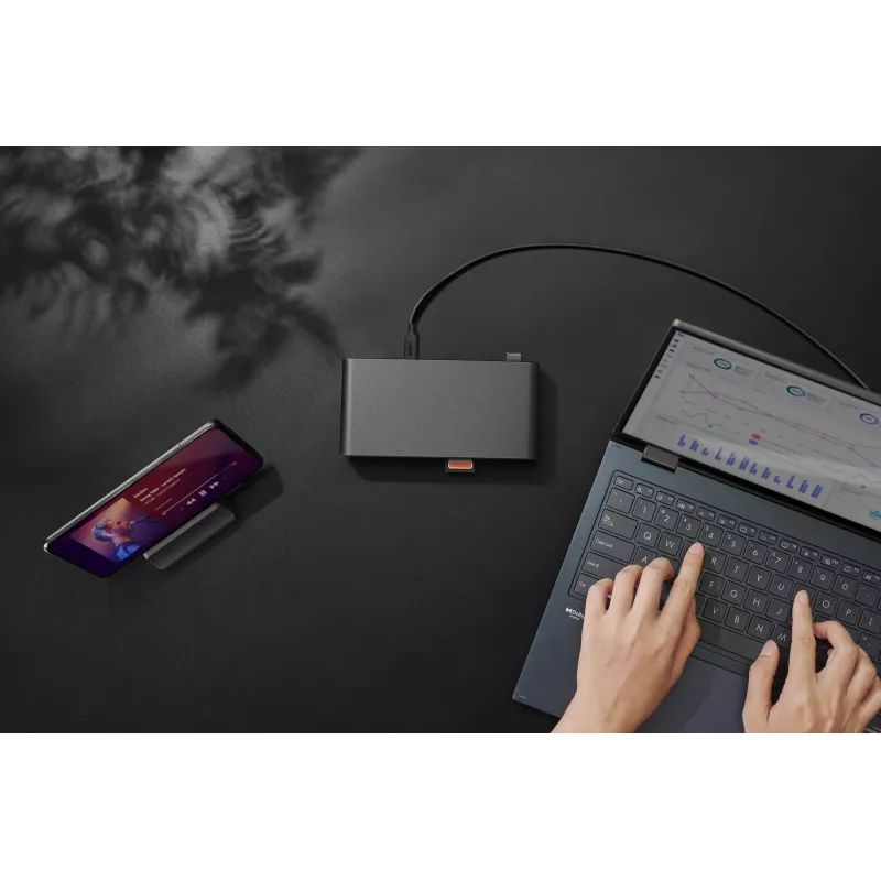 ASUS Triple Display USB-C Dock Duo DC301 Kabelgebunden Schwarz