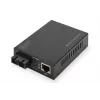 DIGITUS Medienkonverter, Multimode 10/100/1000Base-T auf 1000Base-SX, inkl. Netzteil, SC-Stecker, bis zu 0,5 km