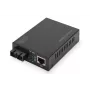 DIGITUS Medienkonverter, Multimode 10/100/1000Base-T auf 1000Base-SX, inkl. Netzteil, SC-Stecker, bis zu 0,5 km