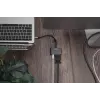 DIGITUS USB-C - mini DP + VGA Adapter, 20 cm 4K/30Hz, Silber, Aluminiumgehäuse