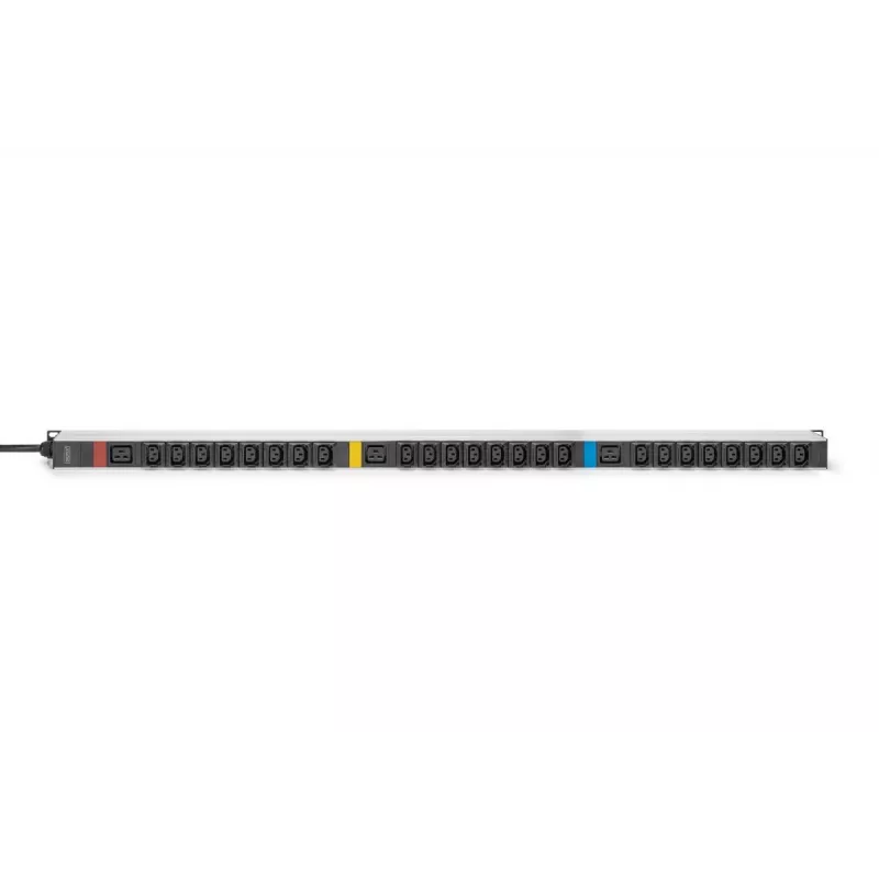 DIGITUS IT BASIC PDU. 3PH. 16A. 24 x C13. 3 x C19 Vertikal. 3m Kabel. IEC309 3Ph-16A Stecker