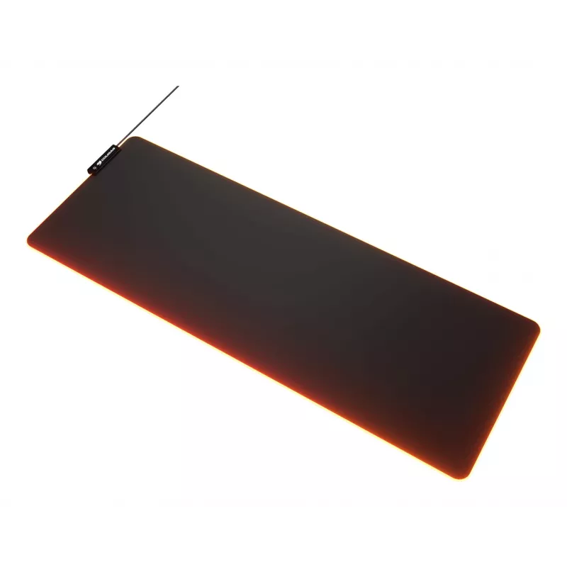 COUGAR Gaming-Mauspad NEON X, ARGB, 800x300, Schwarz, Einfarbig, Stoff, Gummi, Verschiedene, Rutschfeste Unterseite, Gaming-Mauspad