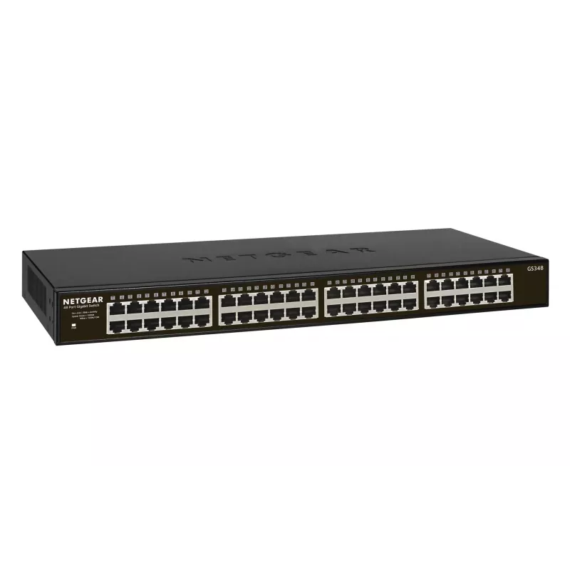 NETGEAR GS348 Unmanaged Gigabit Ethernet (10/100/1000) 1U Schwarz