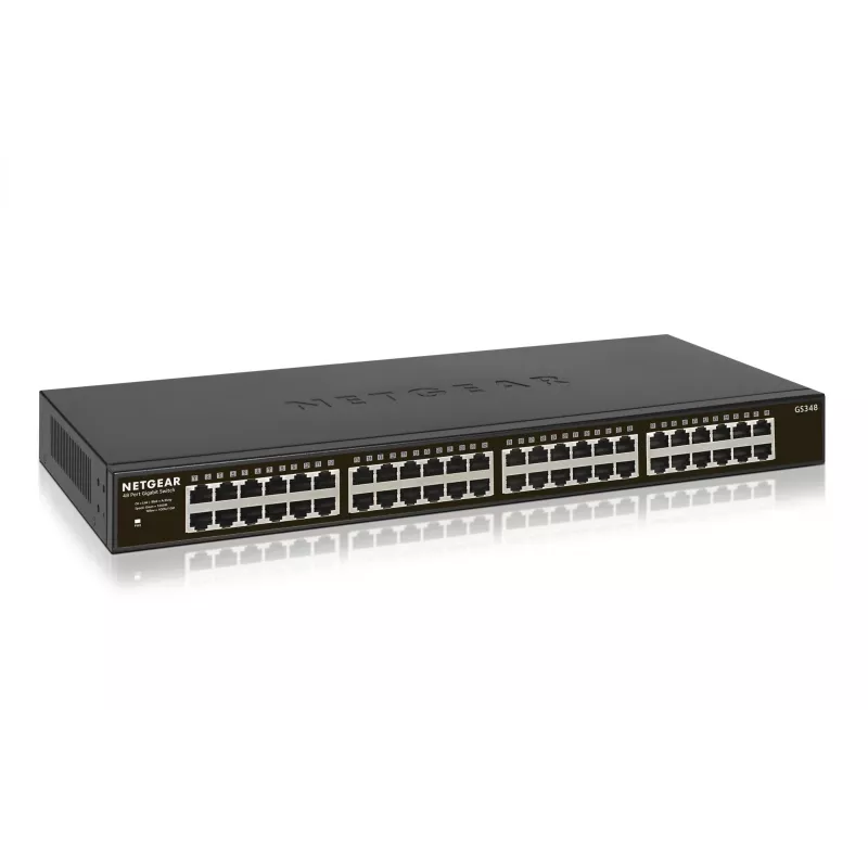 NETGEAR GS348 Unmanaged Gigabit Ethernet (10/100/1000) 1U Schwarz