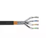 DIGITUS Außeninstallationskabel - Cat 7 - S/FTP - AWG 23/1 - 100m - Schwarz