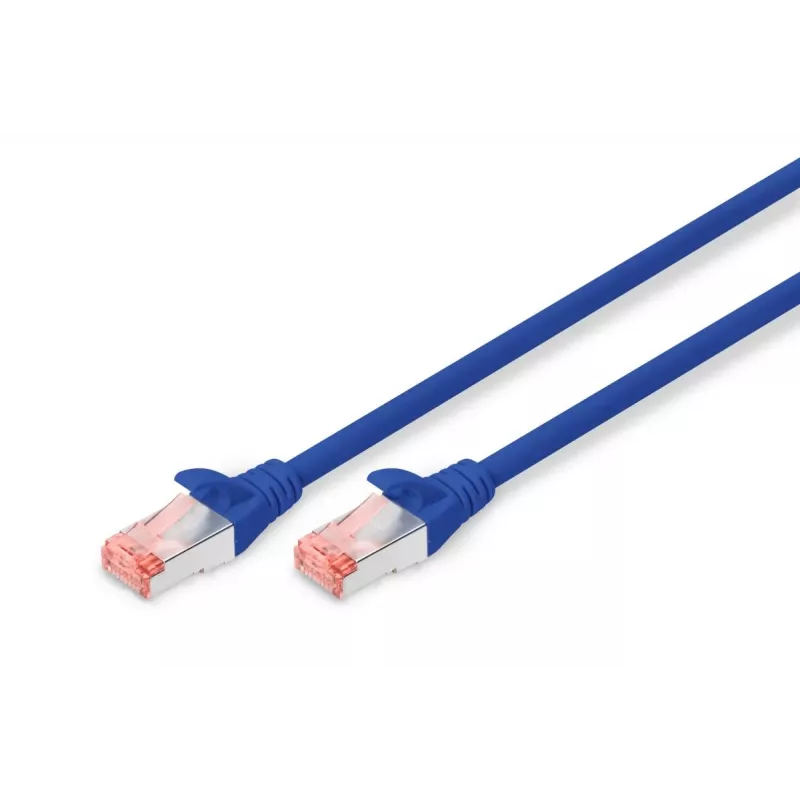 DIGITUS Patchkabel - CAT6 - S/FTP - rastnasenschutz - Cu - 3m - blau